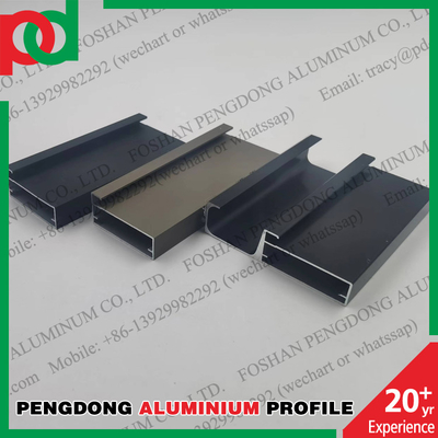 Profils en aluminium anodisés de la couleur 6063 pour les portes coulissantes de garde-robe