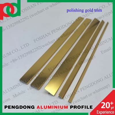 Les profils en aluminium polissant la tuile affilante décorative équilibrent la couleur populaire d'argent et d'or
