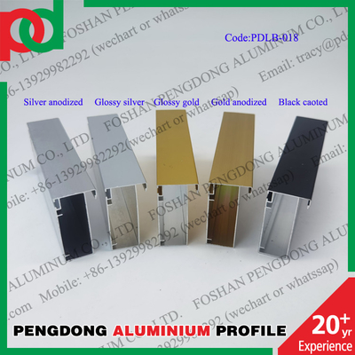 Utilisation populaire dans les profils en aluminium de buffets de la Libye brillants ou l'argent anodisé et l'or et noir enduits