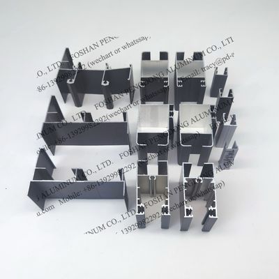 Profiles en aluminium pour fenêtres coulissantes en argent anodisé et en poudre en bronze et gris flashy