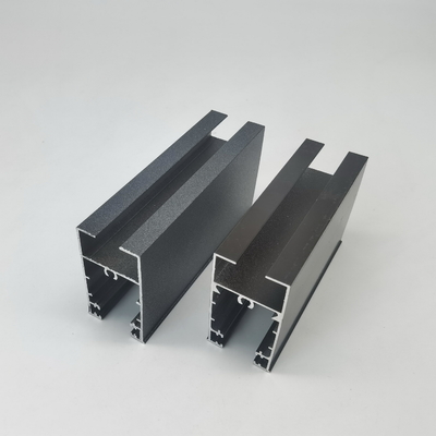 Profiles en aluminium pour fenêtres coulissantes en argent anodisé et en poudre en bronze et gris flashy