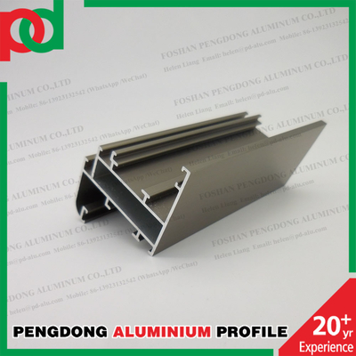 Profiles en aluminium Extrusion Casement Porte-fenêtre Tube carré Anodisant sur mesure Champagne Pour le marché éthiopien