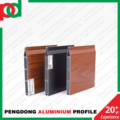 Profil d'aluminium pour portes en Uruguay Mexique Température T5 Variété de couleurs de bois