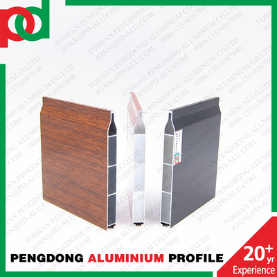 Profil d'aluminium pour portes en Uruguay Mexique Température T5 Variété de couleurs de bois