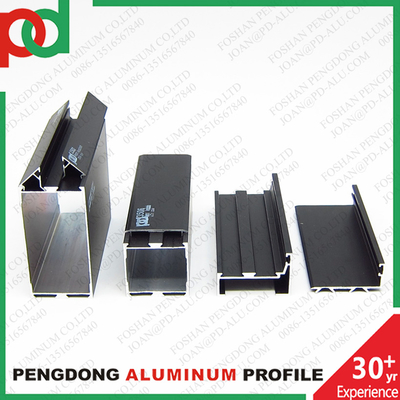 Profiles anodisés noirs en aluminium pour fenêtres et portes série 35