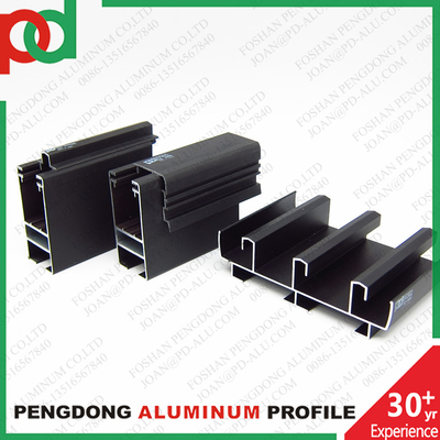 Profiles anodisés noirs en aluminium pour fenêtres et portes série 35