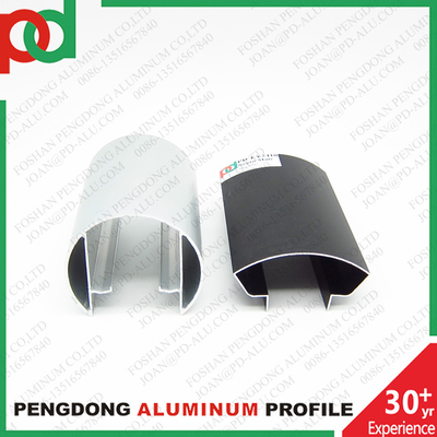 6M Longueur Plata Mate Noir Couleur bois Profils de poignée en aluminium avec finition anodisée en bronze et différentes tailles