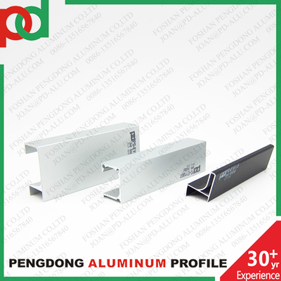 5.8M Longueur Profiles en aluminium de couleur grain de bois pour meubles coulissants de placards fabriqués par des professionnels