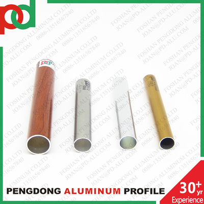 Service de coupe personnalisable Profiles en aluminium de couleur de grain de bois pour garde-robe Cadre de porte coulissante