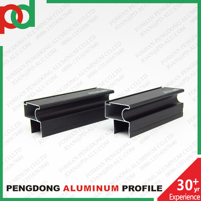 Service de coupe personnalisable Profiles en aluminium de couleur de grain de bois pour garde-robe Cadre de porte coulissante