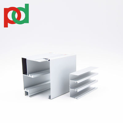 La porte de verre trempé de Shopmall de bureau profile la porte coulissante en aluminium de double rail de voie simple