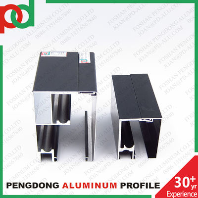 La porte de verre trempé de Shopmall de bureau profile la porte coulissante en aluminium de double rail de voie simple