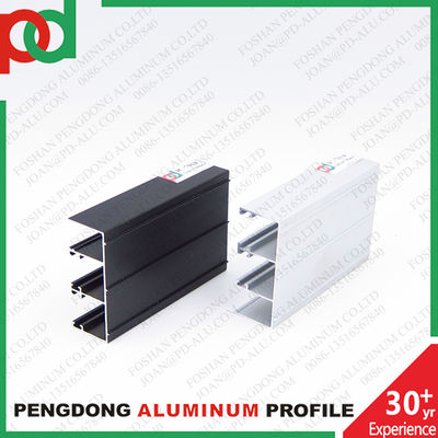 La porte de verre trempé de Shopmall de bureau profile la porte coulissante en aluminium de double rail de voie simple