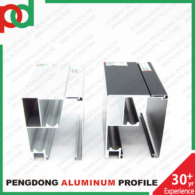 La porte de verre trempé de Shopmall de bureau profile la porte coulissante en aluminium de double rail de voie simple
