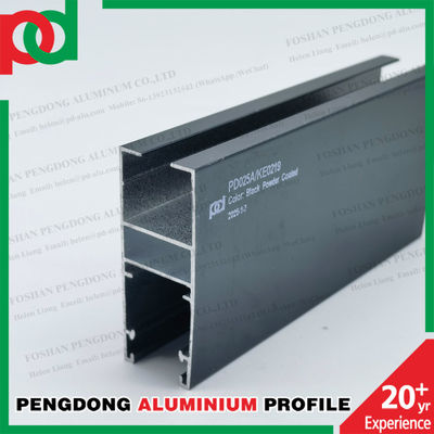 Black Powder Coated Aluminium Profile 6063 T5 for Windows 5.8M Length