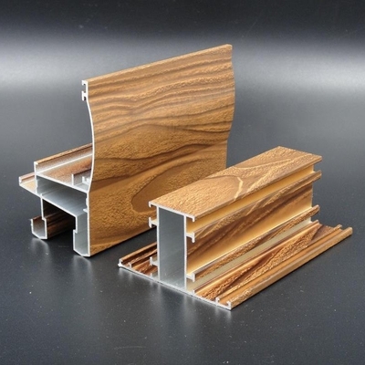 Profil en aluminium de grain en bois de la Libye et de l'Algérie pour la porte et la fenêtre