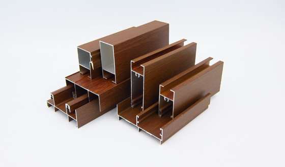 Profils en aluminium anodisés de finition en bois pour des portes de Windows 25 séries