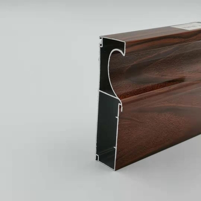 L'aluminium en bois de la finition 6061 profile l'extrusion de cadre de porte pour la villa d'hôtel