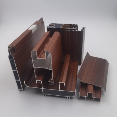 Le tube en aluminium de grain en bois profile 6063 séries