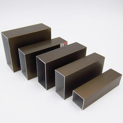 T5 anodisés pêchent la tuyauterie en acier rectangulaire du tuyau 6030 en aluminium de place