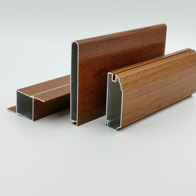 5.8M Profiles en aluminium revêtus de poudre de grains de bois pour armoires de cuisine