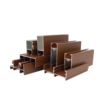 Extrusion en aluminium d'effet en bois 6063 T5 pour Windows Chili Bolivie