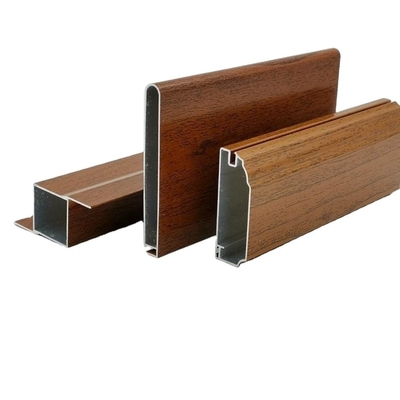profils de 5.8M 5.85M 6M Wood Finish Aluminium pour le buffet