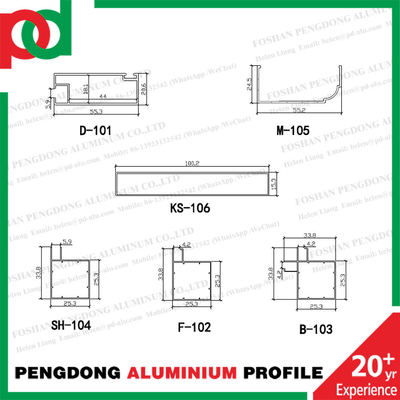 Profil en aluminium 6.0M Length de bord de buffet moderne des EAU