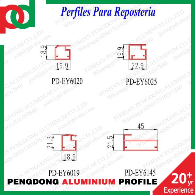 Perfiles De Aluminio Aleacion 6063-T5 Para Reposteria le Pérou