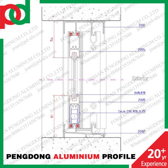 Subordonné de Perfiles De Aluminio Linea 20 Para Ventana Y Puerta Riel