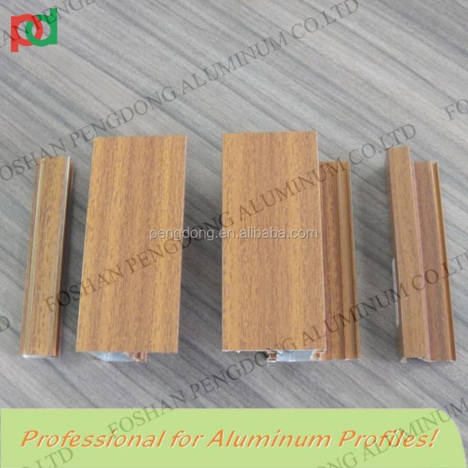 Profil en aluminium de grain en bois pour la fenêtre et la porte