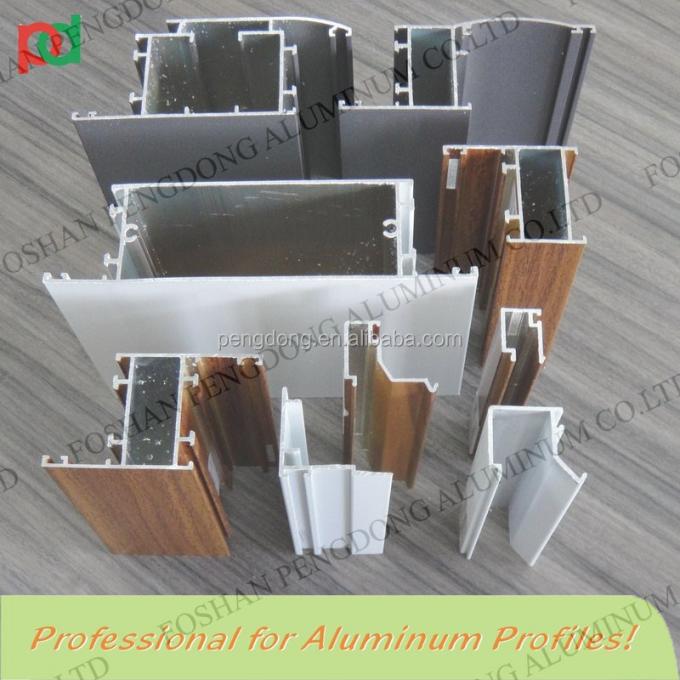 Profil en aluminium de grain en bois pour la fenêtre et la porte