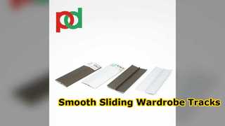 Rail de porte coulissante en aluminium, finition moulin 6M